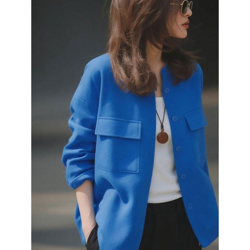 Stunning Early Spring Thin Coat 2026 Super Trendy Workplace Essential Minimalist Long-Sleeve Shirt French-Style Top