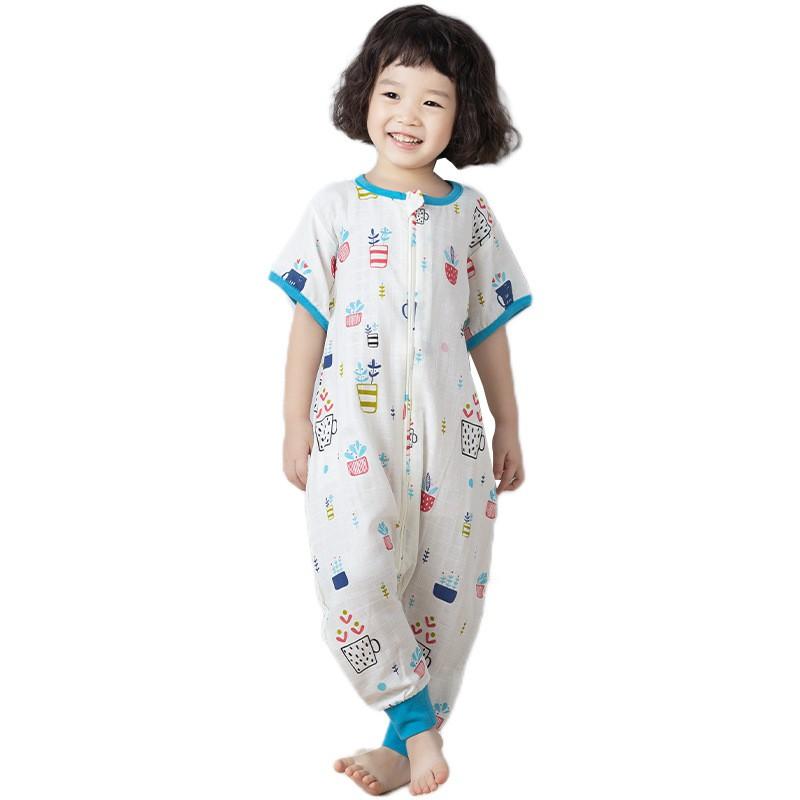 Baby Sleep Sack Bamboo Cotton Lightweight Wearable Sleeping Bag With Detachable Sleeves Infants Toddlers