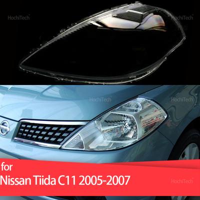 Для Nissan Tiida Latio C11 2005 2006 2007 Крышка фары Автомобильная линза фары Замена стекла Передний плафон Автомобильный корпус