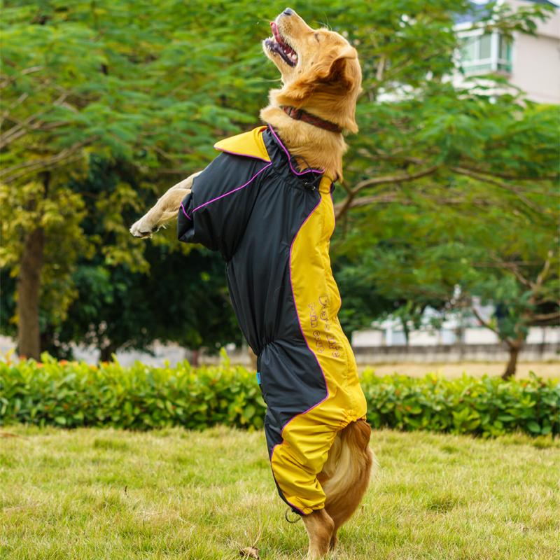 Плащ для домашних собак, водонепроницаемый для средних и больших собак, одежда, комбинезон, уличное пальто, французский бульдог, лабрадор, дождевик для больших собак