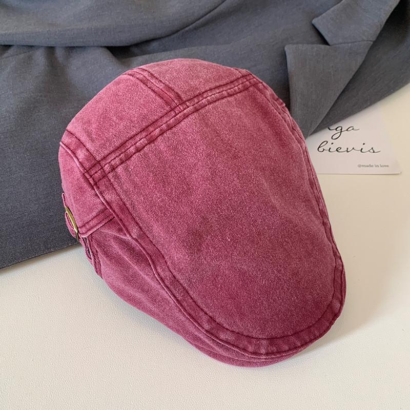 Fashionable Plain Vintage Beret Cap For Men And Women With Elegant Embroidery Spring For