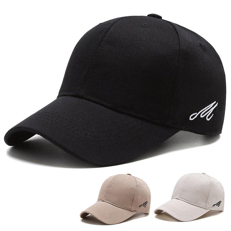Hat Women's Summer Thin Casual Outdoor Shade Baseball Cap Spring and Autumn Side M Embroidered Men's Cap