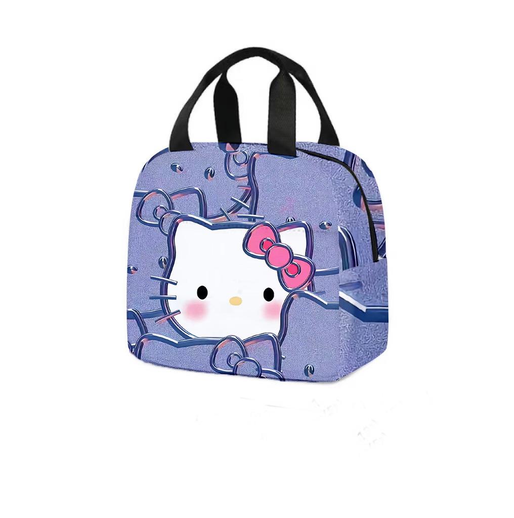 Hello Kitty Портативная сумка для еды Мультяшная сумка для бенто Термосумка для ланча с сумкой для хранения риса Портативная