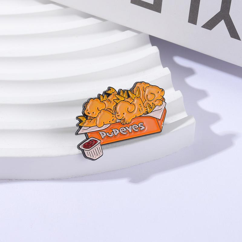 Брошь Hobby Dog Жареные Куриные Наггетсы - Милый Значок в Форме Питомца для Одежды и Сумок
