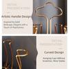 360° Rotation Cup Holder with Water Drain Tray Gold Glass Cup Storage Rack Mug&Cup Organizer  Bar