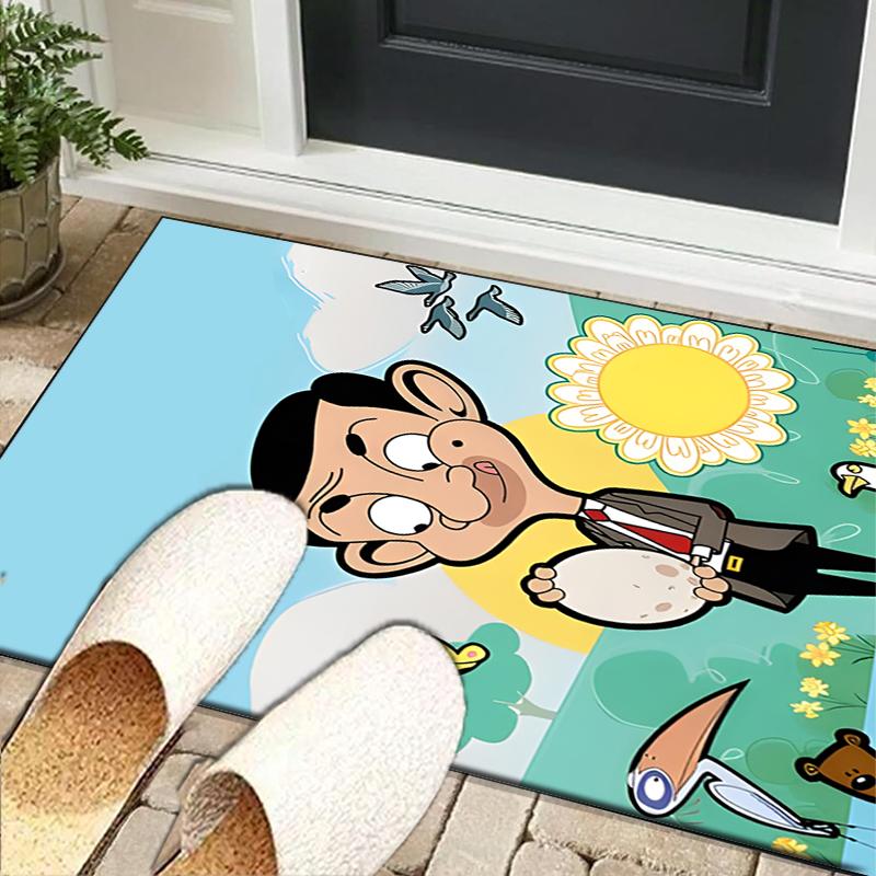 Mr. Bean's Adventure Office Rug Chair Mat, Game Carpet, Suitable for Front Door, Bedroom, Living Room, Desk, Holiday Gift