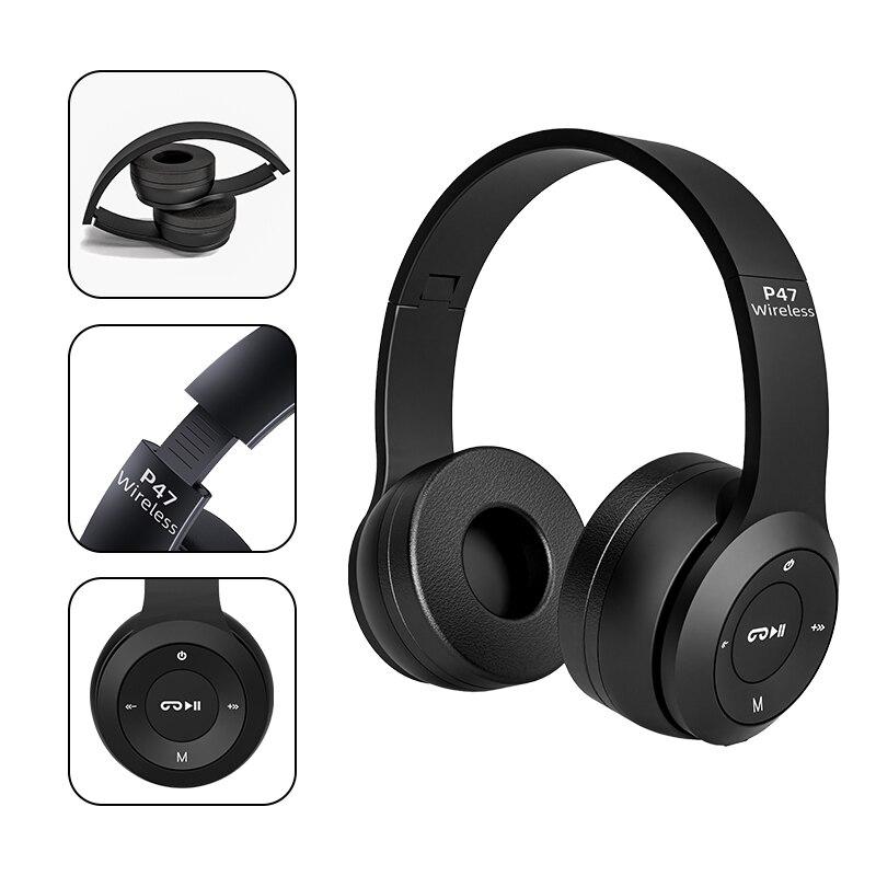 Беспроводные наушники P47 Bluetooth 5.0, складные, HIFI стерео с басами, для музыки, игр, детские, для смартфона