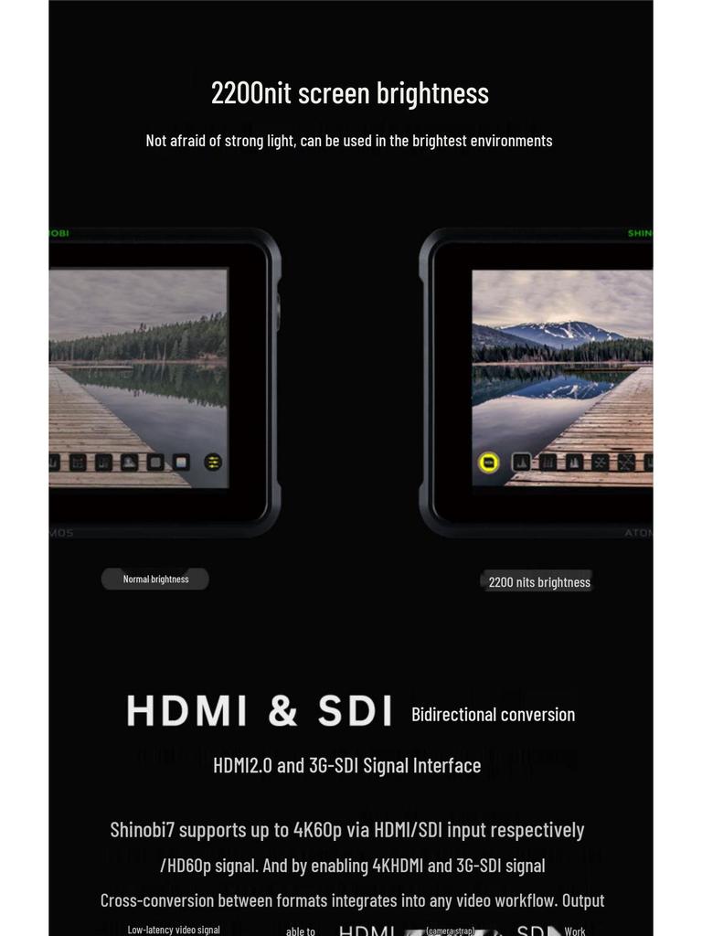 Atomos Shinobi 7” HDR Высокояркостный монитор для фото и видео