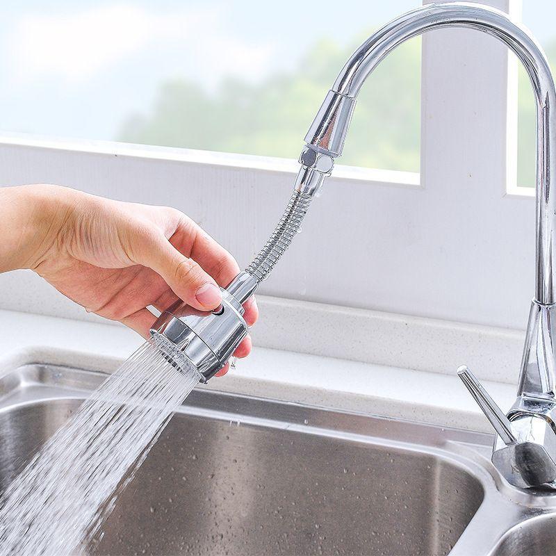 Water Saving Sink Faucet 360 Degrees Splash-proof Faucet Extender Sprayer Jet Water Tap Filter