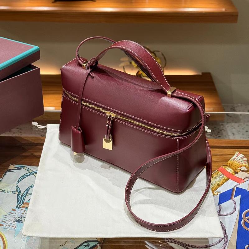 2024 Новый Extract Premium Genuine Leather Palmprint Lunch Box Сумка через плечо Большая вместимость Box Кожаная сумка