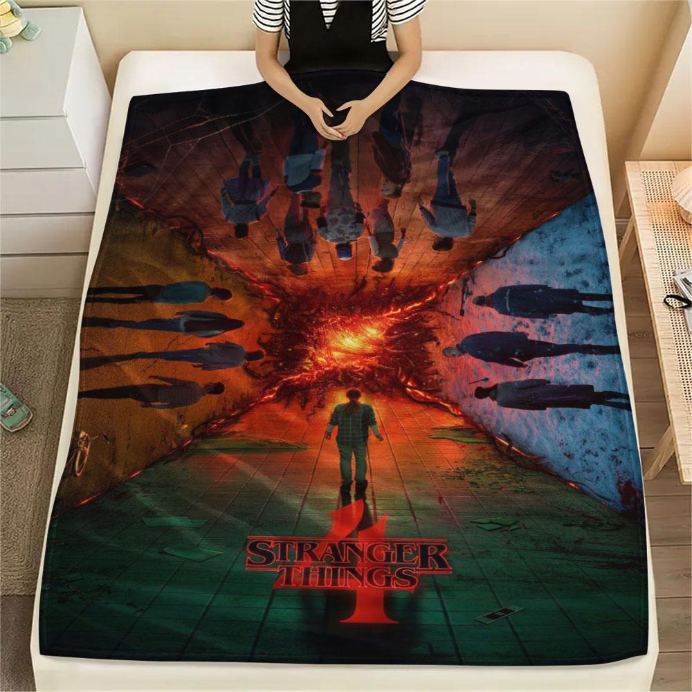 Stranger Things Retro Scifi Poster Blanket Sofa Blanket Soft And Comfortable Bedroom Christmas Gifts Nap Blanket