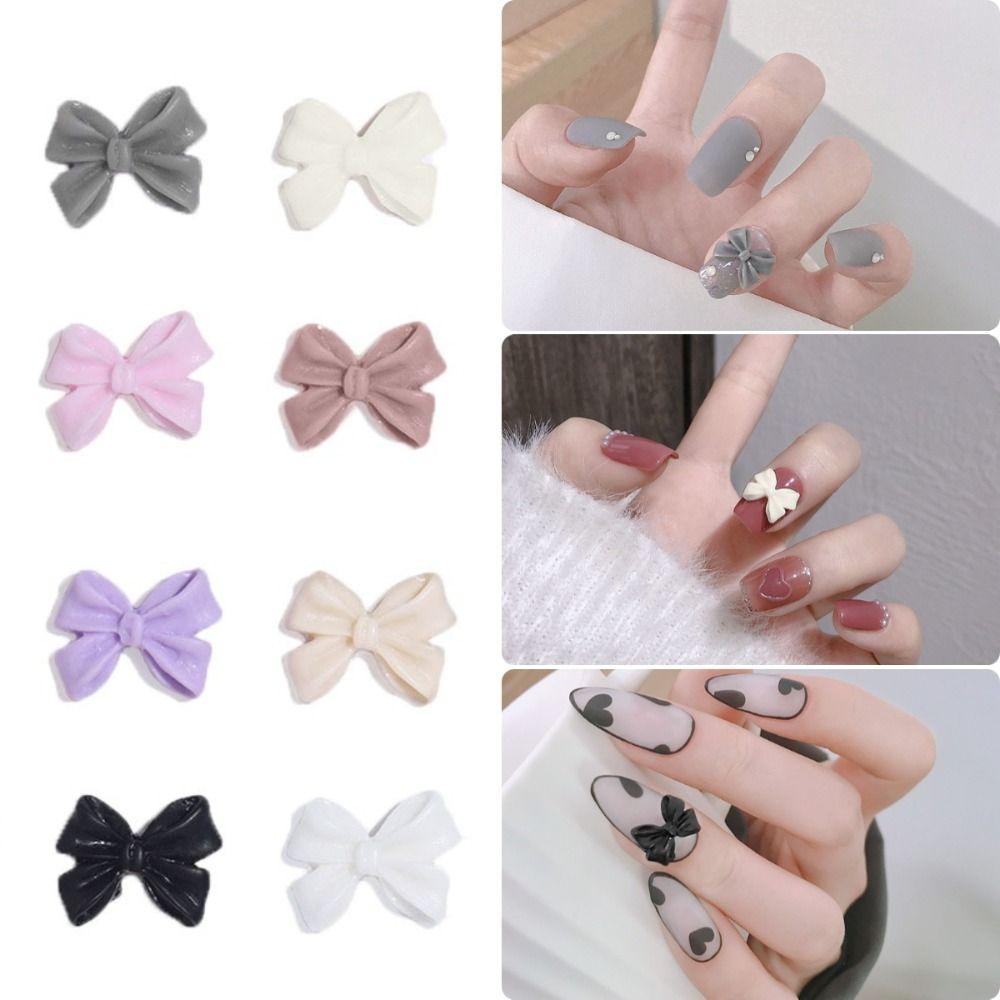 Supplies Nail Charm Parts 10PCS 3D Rhinestone New Bow Accessories Nail