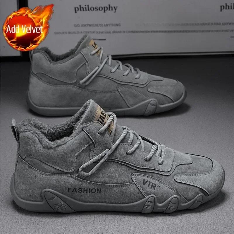 Мужская обувь с мехом, промышленные защитные зимние ботинки для мужчин, размер 44, модные 2025 года, оригинальные предложения, распродажа, низкая цена, предложение Y2k