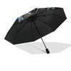 1pc Leopard, Lightning Automatic Folding Umbrella, Portable Collapsible Design, 8-Rib Iron Frame, Outdoor Accessory yy250905075