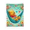 Bear Cartoon Winnie the Pooh Blankets  Flannel Awesome Soft Throw Blankets for Bedding Lounge Summer,