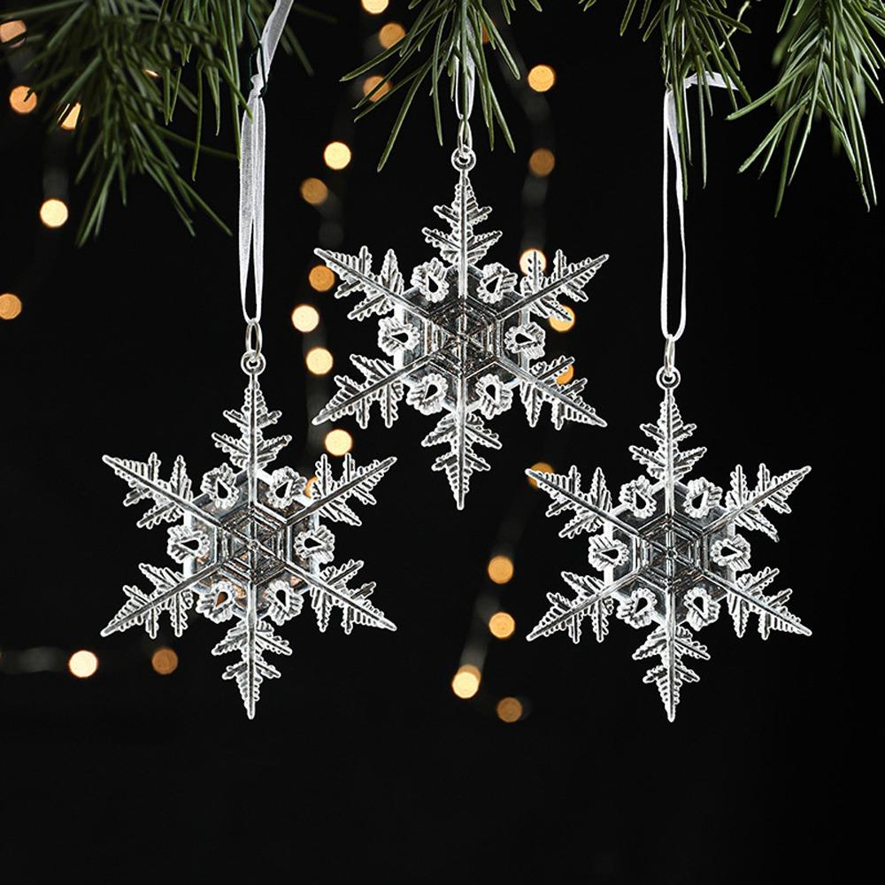 DIY Transparent Icicle Ornaments Acrylic Xmas Tree Ornaments Merry Christmas Decor