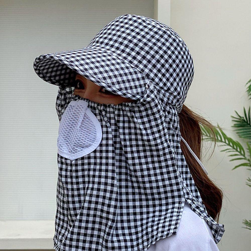 Повседневная Защитная Маска для Лица и Шеи с Ушными Клапанами для Улицы Женские Шляпы Солнечная Шляпа