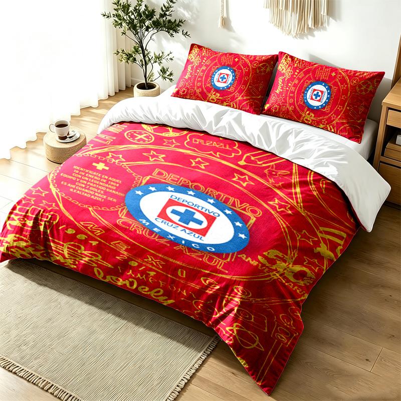 CruzAzul 3pc Duvet Cover Set Simple Modern Bedding Set Wrinkle Resistant Soft Fabric All Season Use a perfect gift