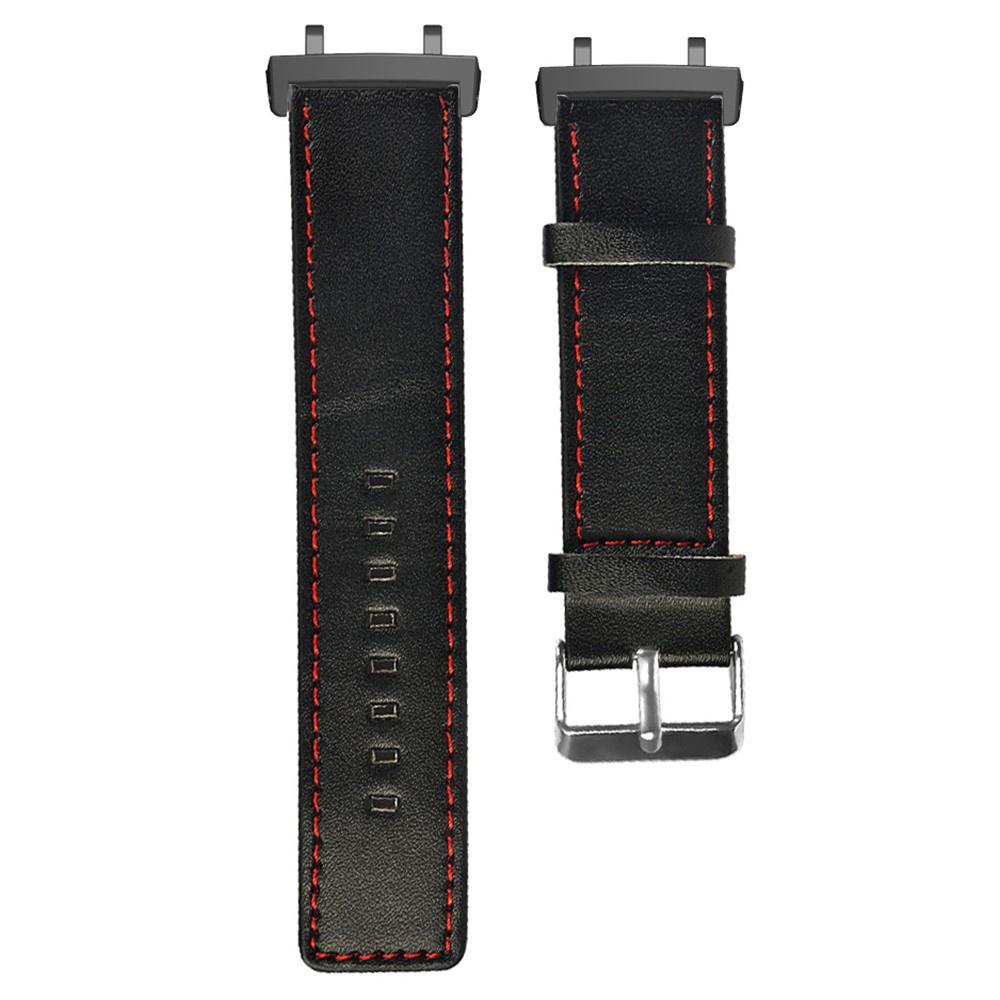 Leather strap for Amazfit T-Rex 3 - elegance and durability - black
