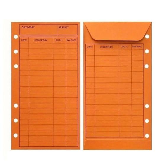 1 Set 12 Colors Budget Envelope Binder, Cash Organizer Envelopes for Budgeting, A6 6-Ring Money Planner Envelope Binder for Cash Saving