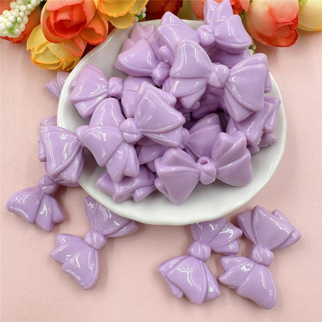 Свободные бусины 30 шт. для изготовления браслетов с бантом 19,2*29,2 мм, материал ручной работы, акрил, DIY ювелирные аксессуары, модные аксессуары