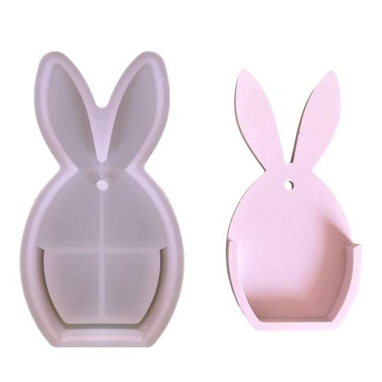 Пасхальная силиконовая форма для подарков на деньги, гипсовые формы в форме кролика, форма для держателя помады, гибкая форма для денег, смоляная форма для пасхального подарка своими руками