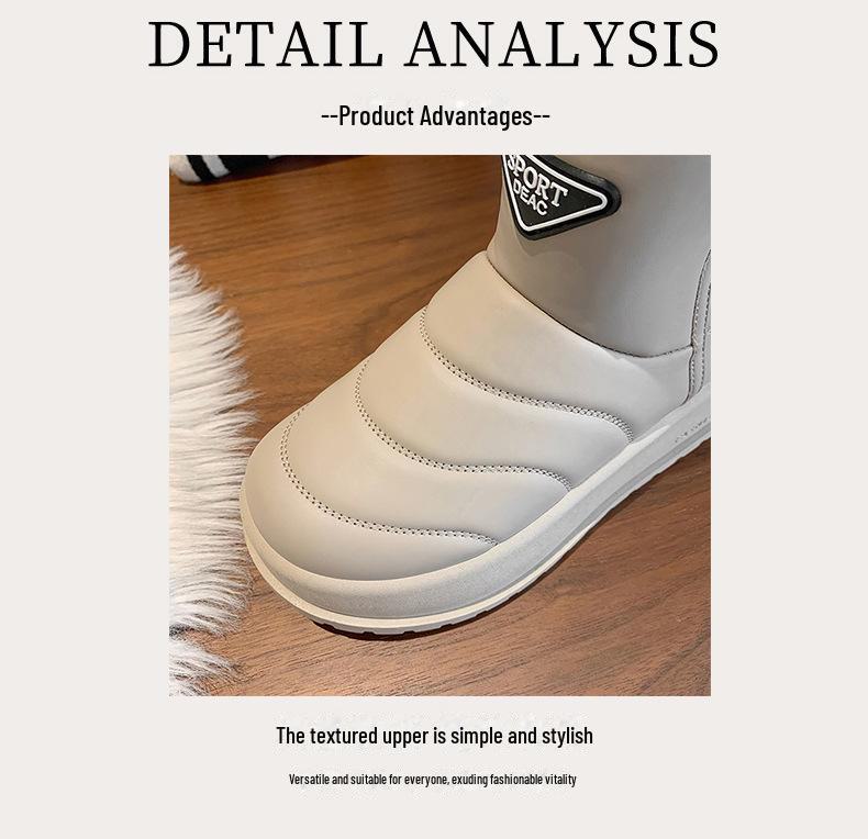 Женские зимние бархатные высокие зимние ботинки 2024 года — теплая, стильная повседневная обувь в корейском стиле (Модель КТ2822)