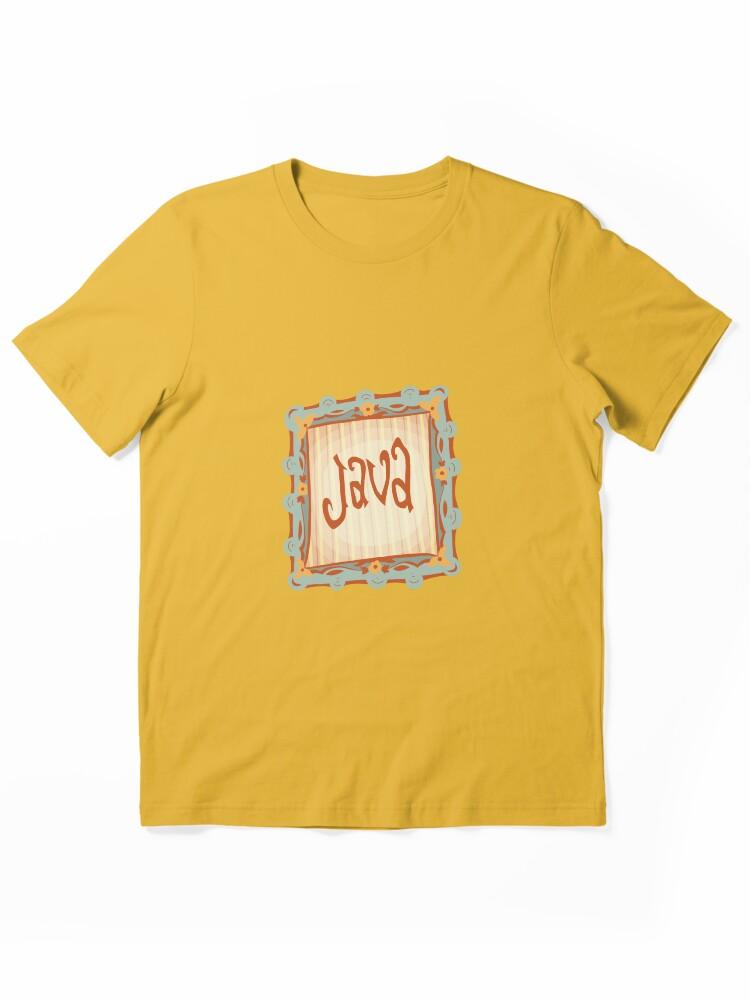 Jawa JAVA ИНДОНЕЗИЯ ПУТЕШЕСТВИЕ ТИПОГРАФИКА Базовая унисекс футболка