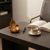 Tea Room Decoration Lotus Backflow Incense Burner Holder, Resin Cone Diffuser, Desktop Aromatherapy Holder for Yoga Meditation Bedroom