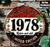 Made in  Retro Not Old D Flat Round Metal Sign Limited Edition Vintage Rustic Wall Decor for Home Bar Cafe