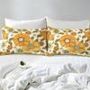 Comforter Yellow Flowers Pattern 3D Printed Elegant Rural Style Bedding Set Soft Comfortable Breathable Luxury Set