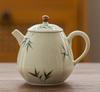 Bamboo Patterned Ceramic Teapot Single Pot Kung Fu Tea Set Teas Maker Filter Kettle Tea Kettle Teas Making Utensils Teaware Tool