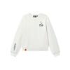 Solid Color Crew Neck Pullover Long Sleeve Sweatshirt Women Sweatshirt Cloud-Mushroom-White F11W319208F-WT