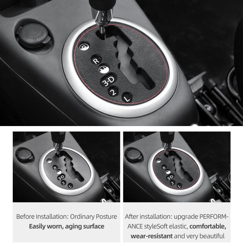 For Suzuki Swift 2005-2016 Made of Alcantara Carbon Fiber Center Console Gear Shift Panel Trim Sticker Car Interior Accessories