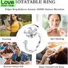 Finger Spinner Rings Fidget Anxiety Rings Sunflower For Women Relieving Anxiety Rings Rotate Anti Stress Rings Toy GirlTrendy Rings