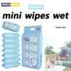 64 шт. Одноразовые мини-салфетки для рук/Портативный дорожный размер Специальная экстракция Салфетки для очищения рук и рта Для дома Школьные принадлежности