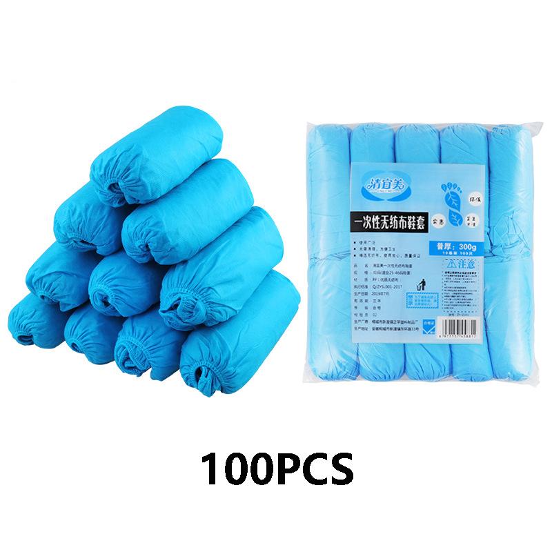 100 шт. Одноразовые Нескользящие Бахилы Толстые Нетканые Арктико-стойкие Разлагаемые для Дома Посещения Больницы Баня Сауна Защита