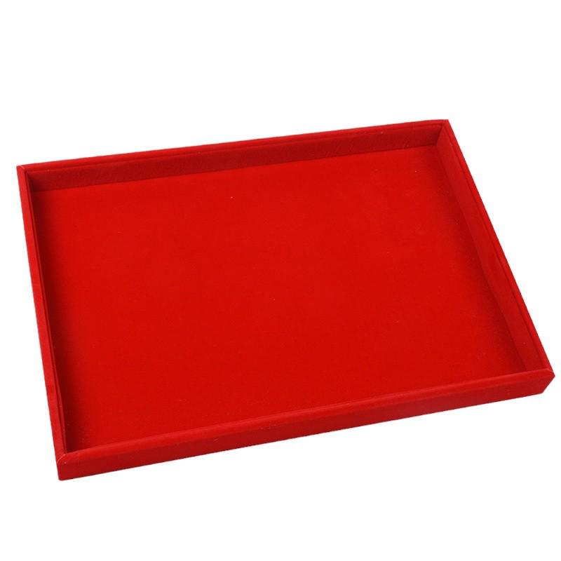 Подставка для ювелирных изделий из красного бархата с золотым кольцом для ожерелий, браслетов и подвесок - Бесплатная доставка