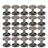 200 Sets Double Cap Rivet Round Stud Nail Iron Jeans Button Leather Shoes Bags Clothes 10x10mmBlack