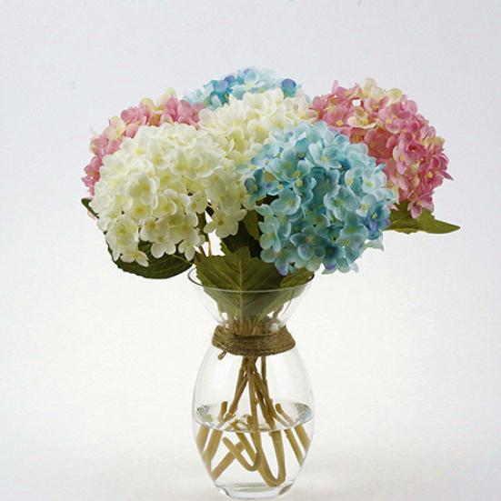 Artificial Flower 3D Faux Blossoms Reusable Fake Flower with Stem for Living