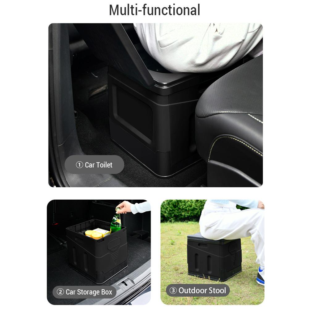 Портативный складной туалет, горшок для кемпинга на открытом воздухе с крышкой для кемпинга, пешего туризма, путешествий