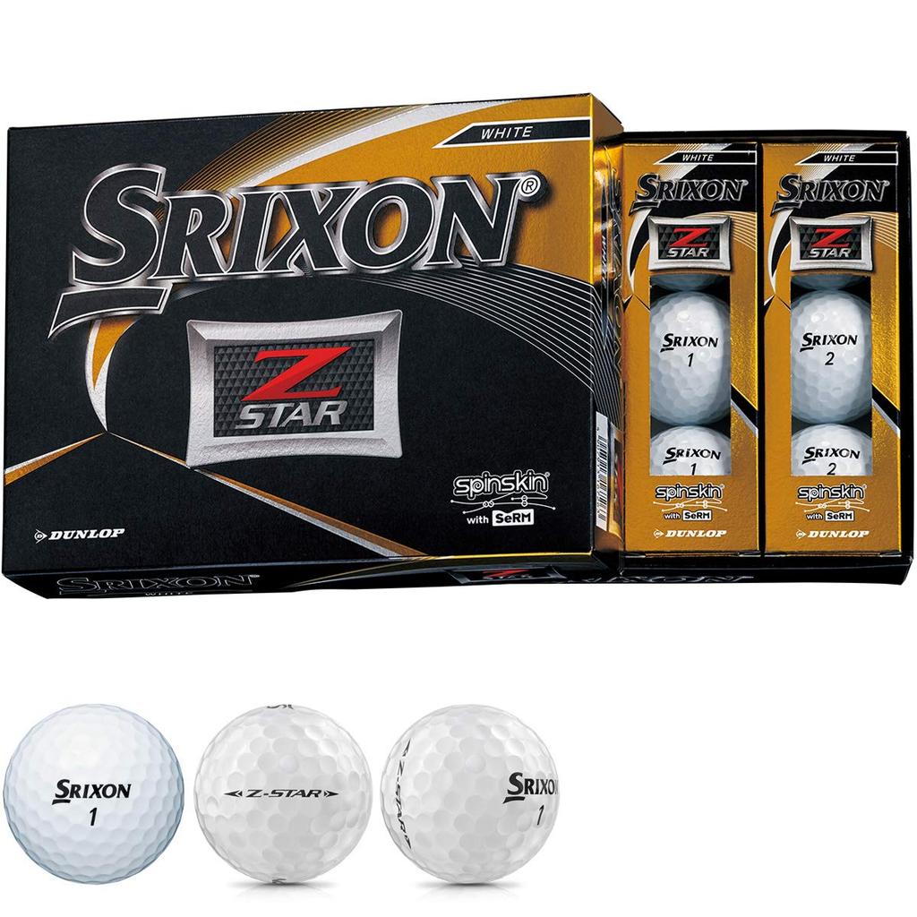 Мяч для гольфа DUNLOP Мяч для гольфа SRIXON 2019 года Модель 1 дюжина Белый Z-STAR (12 шт.)