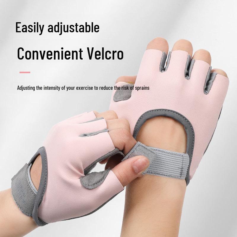 Унисекс амортизирующие силиконовые перчатки для велоспорта - нескользящие, износостойкие, с полупальцами для фитнеса