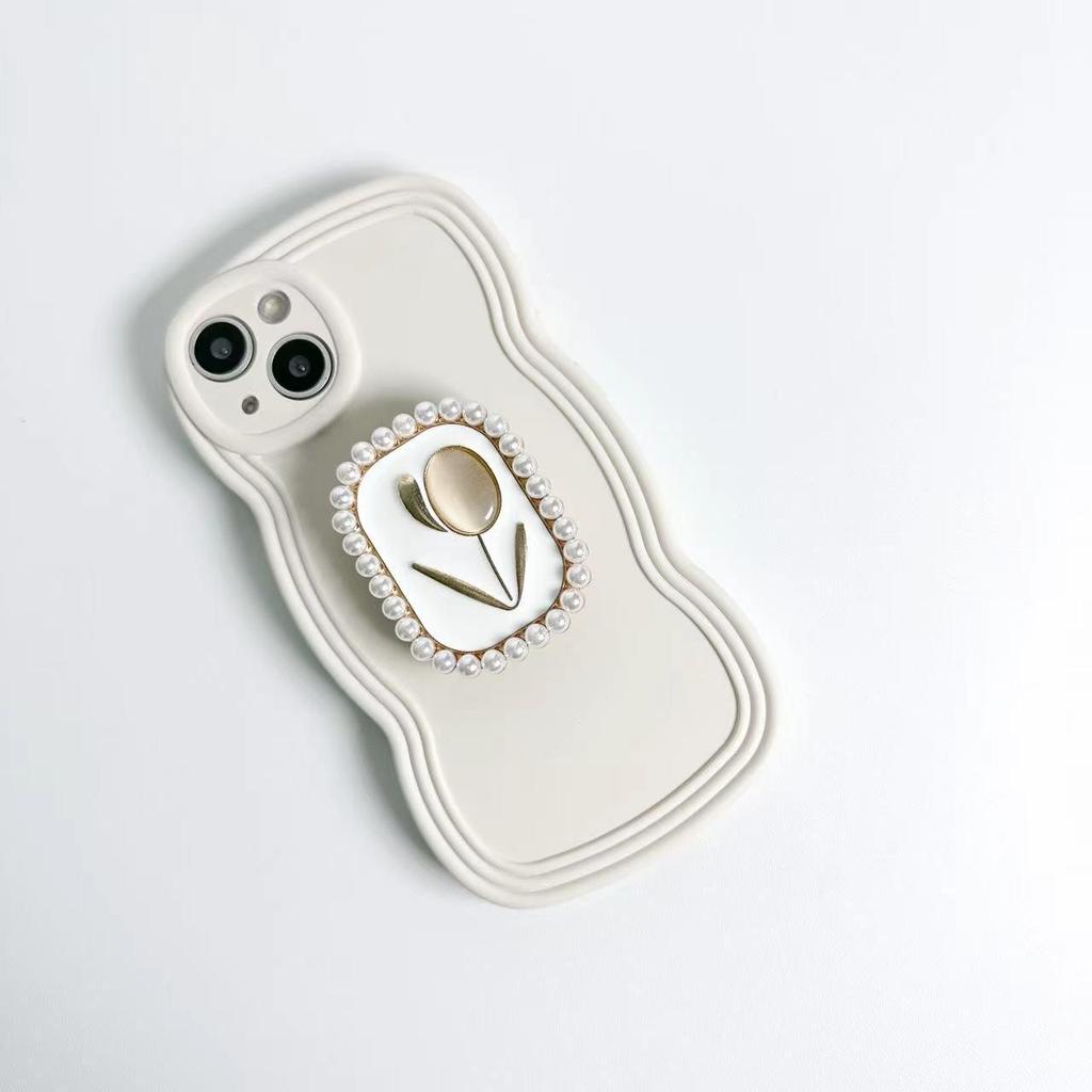 Чехол для телефона Palace Style Pearl Flower с кронштейном для iPhone 14 Pro Max / 13 Pro / 15