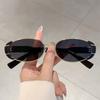 Роскошные дизайнерские металлические овальные солнцезащитные очки UV400 Винтажный панк-стиль для женщин мужчин Хип-хоп Вождение Наружные очки
