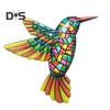 Железный Красочный Колибри Настенное Украшение Домашнего Офиса Гостиная Ванная Комната Крытый Открытый Металлический Настенный Художественный Подвесной Орнамент Птицы Подвеска