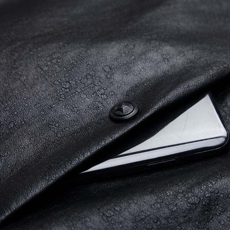 Мужская куртка из искусственной кожи весна-осень, новая многоцветная куртка с лацканами для людей среднего возраста, мужская повседневная тонкая куртка из кожи для мотоциклистов