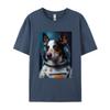 Astronaut Dog Tshirt Pet Vintage Gift TShirt Printed On T Shirts Faddish Tops T Shirt Cotton Men Astronaut Tshirt