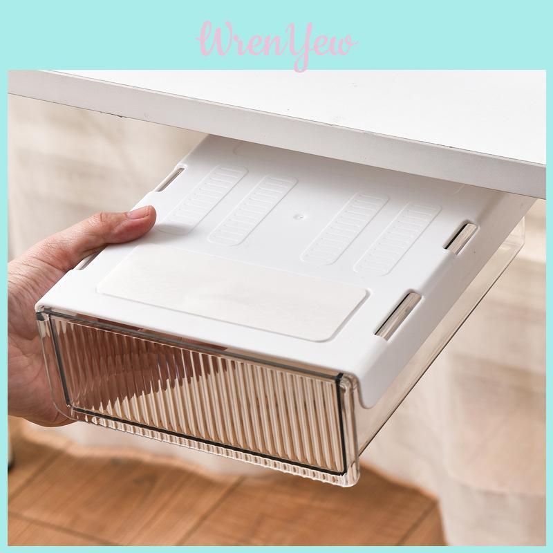 Abs Plastic Drawer Style Desk Organizer With Hidden Pen Holder For Students And Office Use