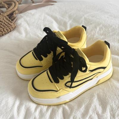 Девушки розовые туфли на толстой подошве женские новые осенние универсальные повседневные туфли нишевые студенческие туфли-хлебушки модная обувь